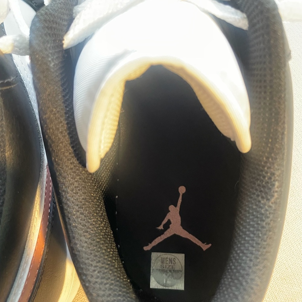 Nike Air Jordan 1 Low Men's - Black/White/rust Pink Swoosh. Perfect 4 prom - Picture 10 of 11